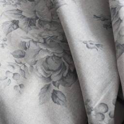 Pale Grey Floral Cotton Cushion Cover - Design With Neutral Linen Background Vintage, Floral, Pillowcase, Handmade Sofa Cushions - thumbnail 3