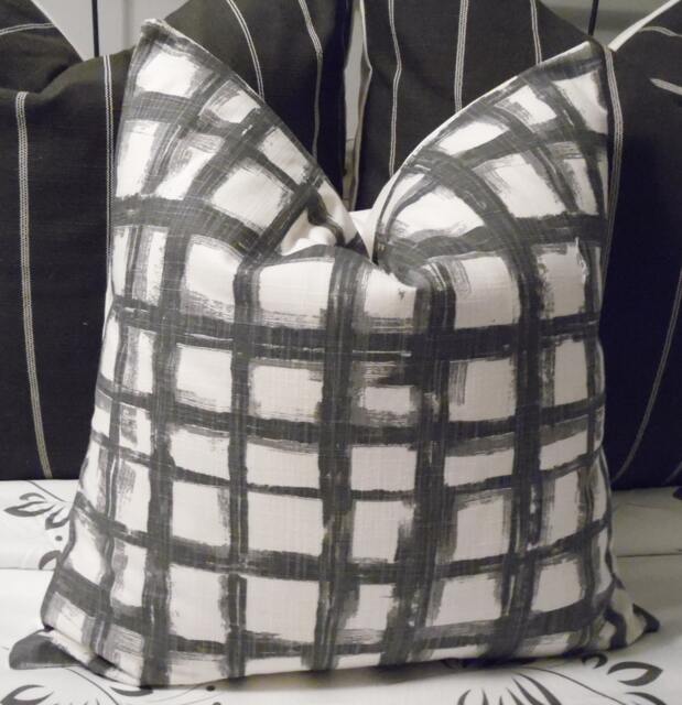 Decor.toss Pillow.slipcovers.throw Pillows.pillow Covers.home Decor Accents.charcoal.linen Blend - image 1