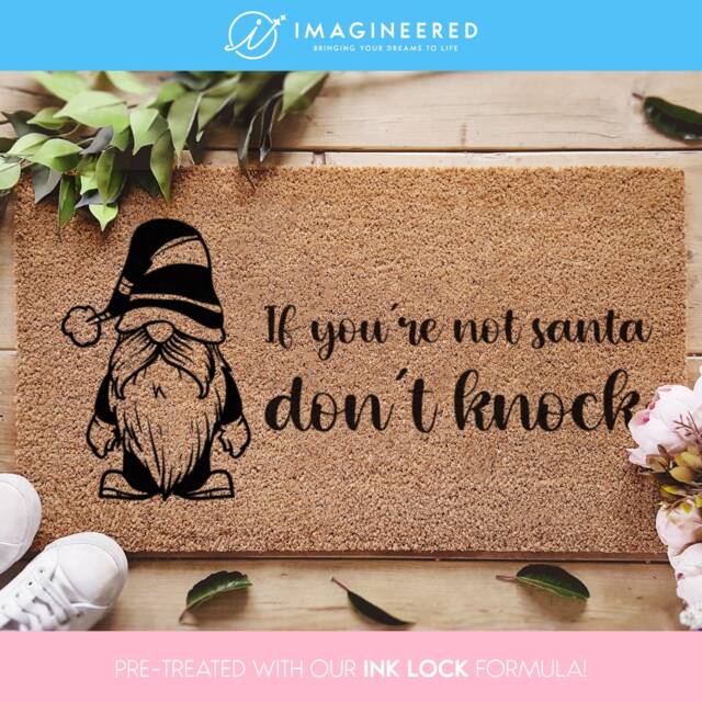 If You're Not Santa Dont Knock - Christmas Lovers Funny Doormat Gift Mat Porch Decor - image 1