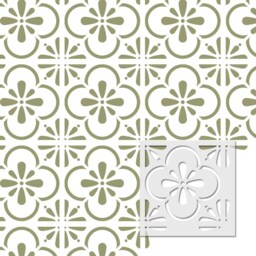 Wall Moroccan Tile Stencil T0055 For Diy Decor Furniture Floor Craft - thumbnail 3