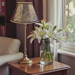 Dark Bronze Paisley Fabric Lampshade Handmade in The UK For Table & Floor Standard Lamp Shades, Ceiling Lights, Clip On Wall Lights - thumbnail 2