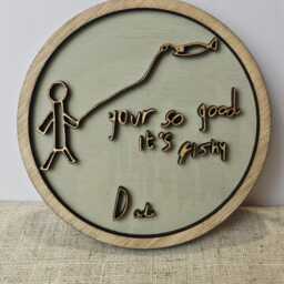 Personalized Child's Drawing Wooden Wall Art - Bespoke Gift - thumbnail 3