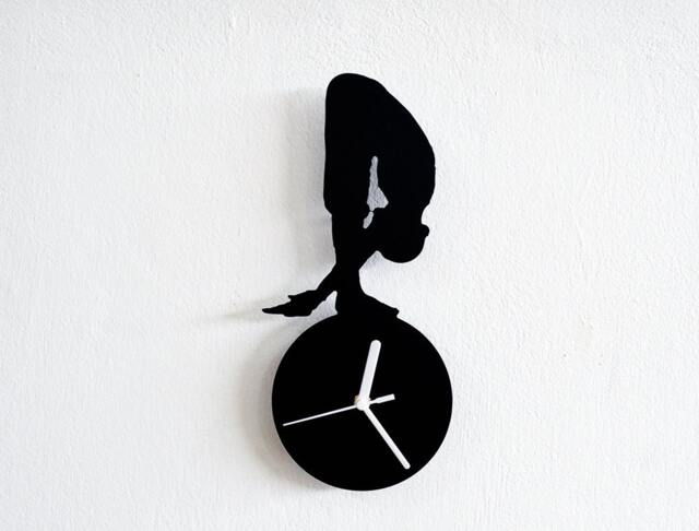 Yoga Positions Silhouette - Wall Clock - image 1