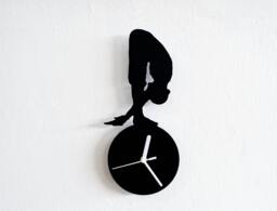 Yoga Positions Silhouette - Wall Clock - thumbnail 1
