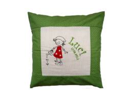 "Embroidered Cushion ""Gardener + Name" - thumbnail 1