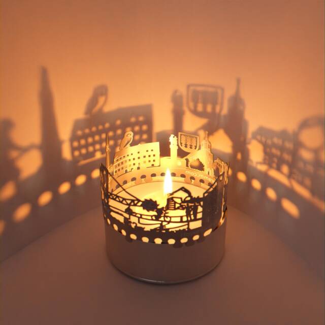 Hoyerswerda Skyline Shadow Play - Mesmerizing Lantern Candle Attachment For Souvenir Lovers Perfect Gift Fans - image 1