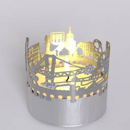 Hoyerswerda Skyline Shadow Play - Mesmerizing Lantern Candle Attachment For Souvenir Lovers Perfect Gift Fans - thumbnail 4