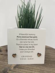 Memorial Grandad Loss Flower/Plant Pot Personalised Bereavement in Memory Of A Loved One ~ Mum Dad Nana Husband Daughter Son Or Any Name - thumbnail 1