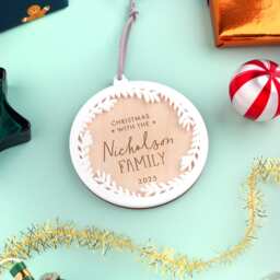 Personalised Family Christmas Decoration, Ornament, Tree Gift For Couple
