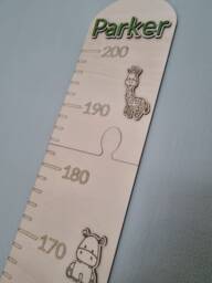Personalised Safari Animal Wooden Height Chart Jungle Nursery Decor - thumbnail 1