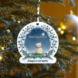 Personalised Memorial Christmas Decoration, Always in Our Hearts, Tree Ornament, Memory Of Gift, Keepsake - thumbnail 2