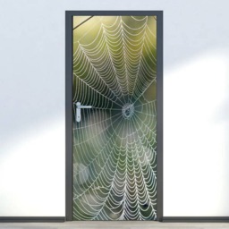 Spider Web Wall Decal, Door Mural, Wallpaper, Spider Sticker, Home Design Fridge Decor Covering - thumbnail 2