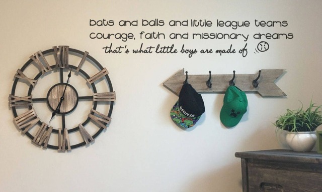 Little Boys Are Made Of Decal, Bats & Balls Little League Teams Lds Missionary Wall Decals Boys Decor Sticker Dh001 - image 1