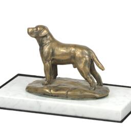 Labrador Retriever, Dog White Marble Base Statue, Limited Edition, Artdog. Made Of Cold Cast Bronze. Perfect Gift. Limited Edition - thumbnail 2