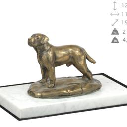 Labrador Retriever, Dog White Marble Base Statue, Limited Edition, Artdog. Made Of Cold Cast Bronze. Perfect Gift. Limited Edition - thumbnail 4