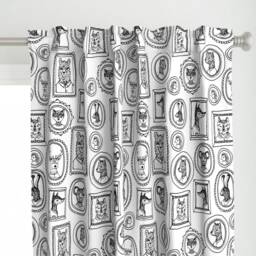 Woodland Curtain Panel - Animal Portrait Whimsical Animals Nursery Doodles Fox Custom Portraits By Andrea_Lauren - thumbnail 1