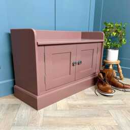 Hall Storage Bench, 3Ft Painted Entry Shoe Cupboard in Any F&b Colour - thumbnail 1