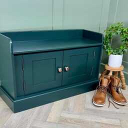 Hall Storage Bench, 3Ft Painted Entry Shoe Cupboard in Any F&b Colour - thumbnail 3