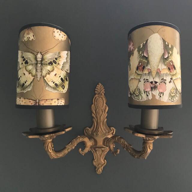 Issoria - Handmade, Candle Clip Half Shield Lampshade For Wall Lights - image 1