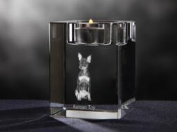 Russian Toy - Crystal Candlestick With Dog, Souvenir, Decoration, Limited Edition, Collection - thumbnail 1