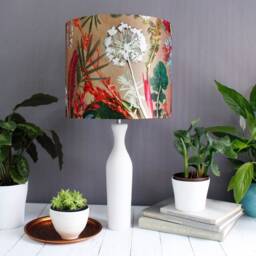 Tropical Dusk Floral Lampshade, Light Shade For Ceiling, Pendant Hanging Lamp Table - thumbnail 2