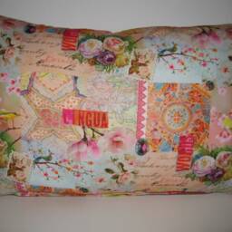 Large Decorative Cushion Cover Nature View Sewn From Cotton & Corduroy Fabric Chill Peace Relaxation Garden Noble - thumbnail 4