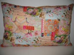 Large Decorative Cushion Cover Nature View Sewn From Cotton & Corduroy Fabric Chill Peace Relaxation Garden Noble