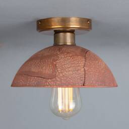 Kauri Organic Ceramic Dome Ceiling Light Red Iron 8