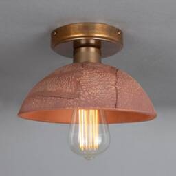Kauri Organic Ceramic Dome Ceiling Light Red Iron 8 - thumbnail 2