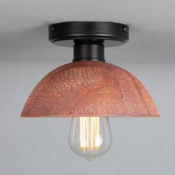 Kauri Organic Ceramic Dome Ceiling Light Red Iron 8 - thumbnail 4
