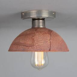 Kauri Organic Ceramic Dome Ceiling Light Red Iron 8 - thumbnail 3