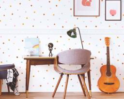 Polk-A-Dot Wall Decals - Removable Stickers, Abstract Scandinavian Decor, Bedroom Nursery Kids Room Art - thumbnail 1