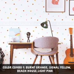 Polk-A-Dot Wall Decals - Removable Stickers, Abstract Scandinavian Decor, Bedroom Nursery Kids Room Art - thumbnail 2