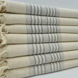 "Black Striped Towel, Linen Towel, Beach Towel, Hammam Towel, Bath Towel, Turkish Towel, 40""x67" - thumbnail 3