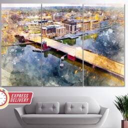 Green Bay Wall Art, Canvas Paintings, Wisconsin Canvas, Print, Photo, Decor - thumbnail 3