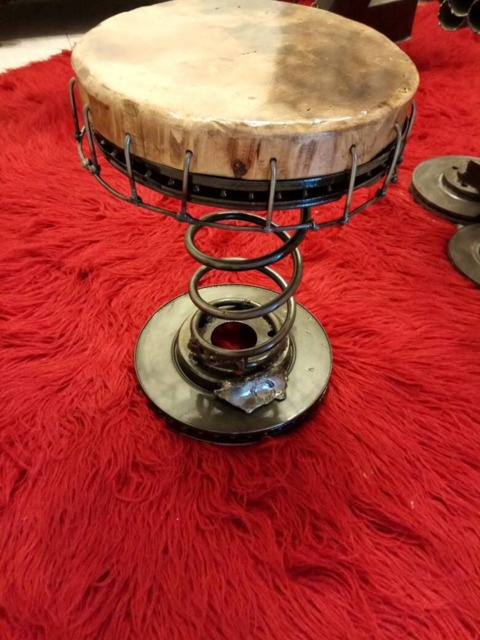 Spring Stool Scrap Art Metal - image 1