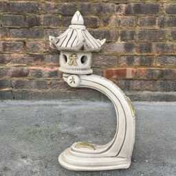 Concrete Pagoda Statue Zen Garden Sculpture Stone Temple Decor Outdoor Lantern Ornament Handmade Cement Asian Art Meditation Gift - thumbnail 3