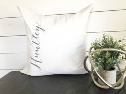 Name Pillow Cover, Custom Pillow, Personalized Baby Shower Gift, Last Kid - thumbnail 1