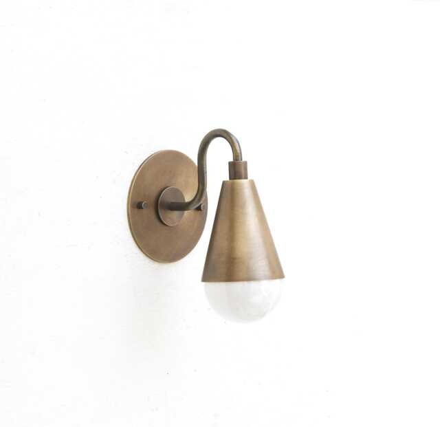 Brass Wall Sconce Light With, Modern Brass Light, Mid Century Wall Sconce Minimal Light, Ul Listed No.0079 - image 1