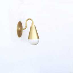 Brass Wall Sconce Light With, Modern Brass Light, Mid Century Wall Sconce Minimal Light, Ul Listed No.0079 - thumbnail 3