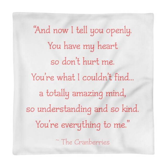 "Pillow Case Only The Cranberries Dreams "