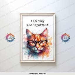 Funny Cat Office Prints - Set Of 3 Posters - Cats Quotes Decor Work From Home Wall Art Wfh Gifts Coworker Workplace Pictures - thumbnail 3
