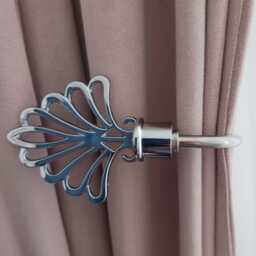 Shiny Silver Metal Curtain Holdback - 150mm Drapery Tieback Holder Flower Hook Boho Decor Farmhouse Interior Luxury - Set Of 1 4 - thumbnail 4