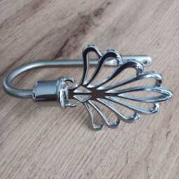 Shiny Silver Metal Curtain Holdback - 150mm Drapery Tieback Holder Flower Hook Boho Decor Farmhouse Interior Luxury - Set Of 1 4 - thumbnail 3