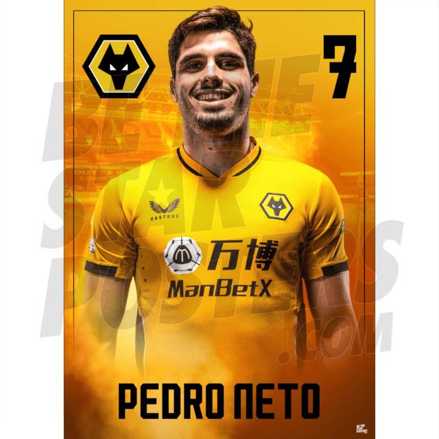 Wolverhampton Wanderers Fc Neto 21/22 Headshot Poster - Officially Licensed Product A4/A3 + Framed Option - image 1