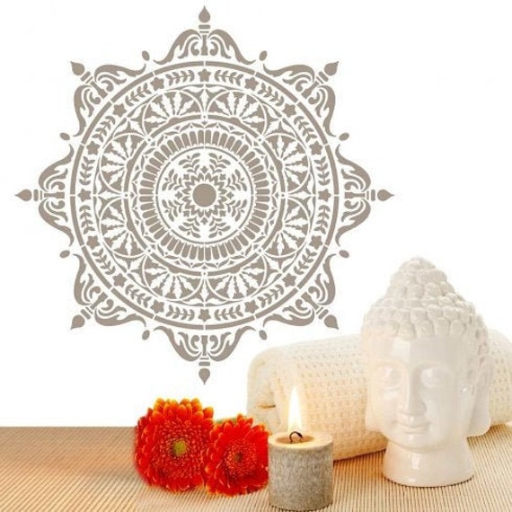 Avignon Mandala Wall Stencil - Mandala Wall Stencil Large For Painting On Wood Better Than Decals - image 1