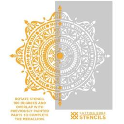 Avignon Mandala Wall Stencil - Mandala Wall Stencil Large For Painting On Wood Better Than Decals - thumbnail 4