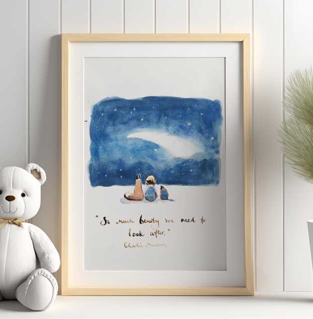 Beautiful Print Charlie Mackesy The Boy, Mole, Fox & Horse - Perfect For Nursery/Kids Rooms, Mental Health, Great Gift - image 1