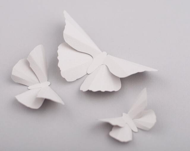 3D Butterfly Wall Art Platinum Silhouettes For Girls Room, Nursery, & Home Art Decor - image 1