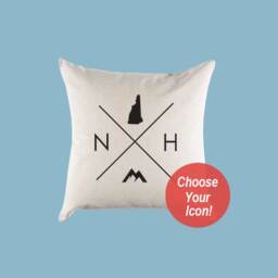 New Hampshire Nh Home State Canvas Pillow Or Cover - thumbnail 1
